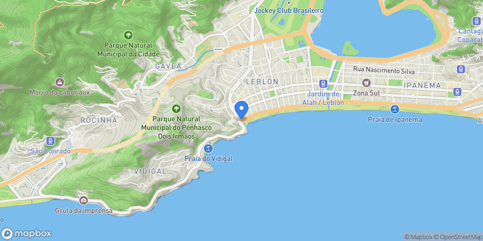 Map showing Delfim Moreira 920, RJ, Rio de Janeiro, State of Rio de Janeiro, Brazil.