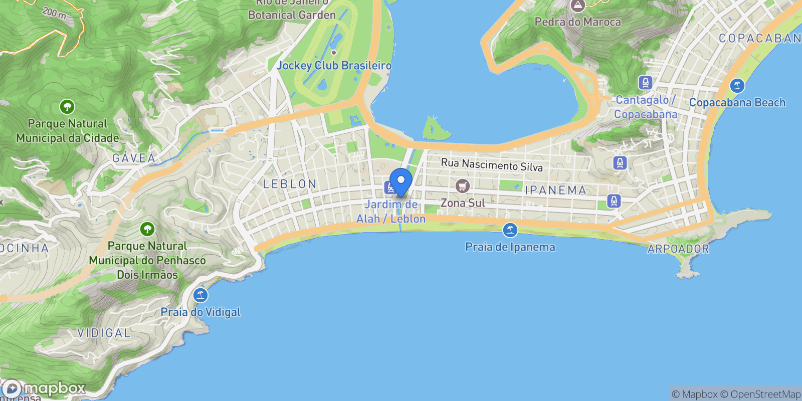 Map showing Prudente de Morais 1420, RJ, Rio de Janeiro, State of Rio de Janeiro, Brazil.