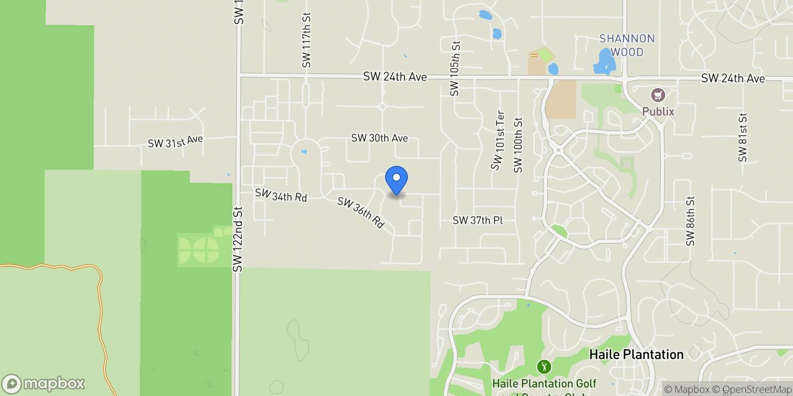 Map showing 3474 SW 109TH DRIVE, GAINESVILLE, FL 32608, Gainesville, Florida, United States.