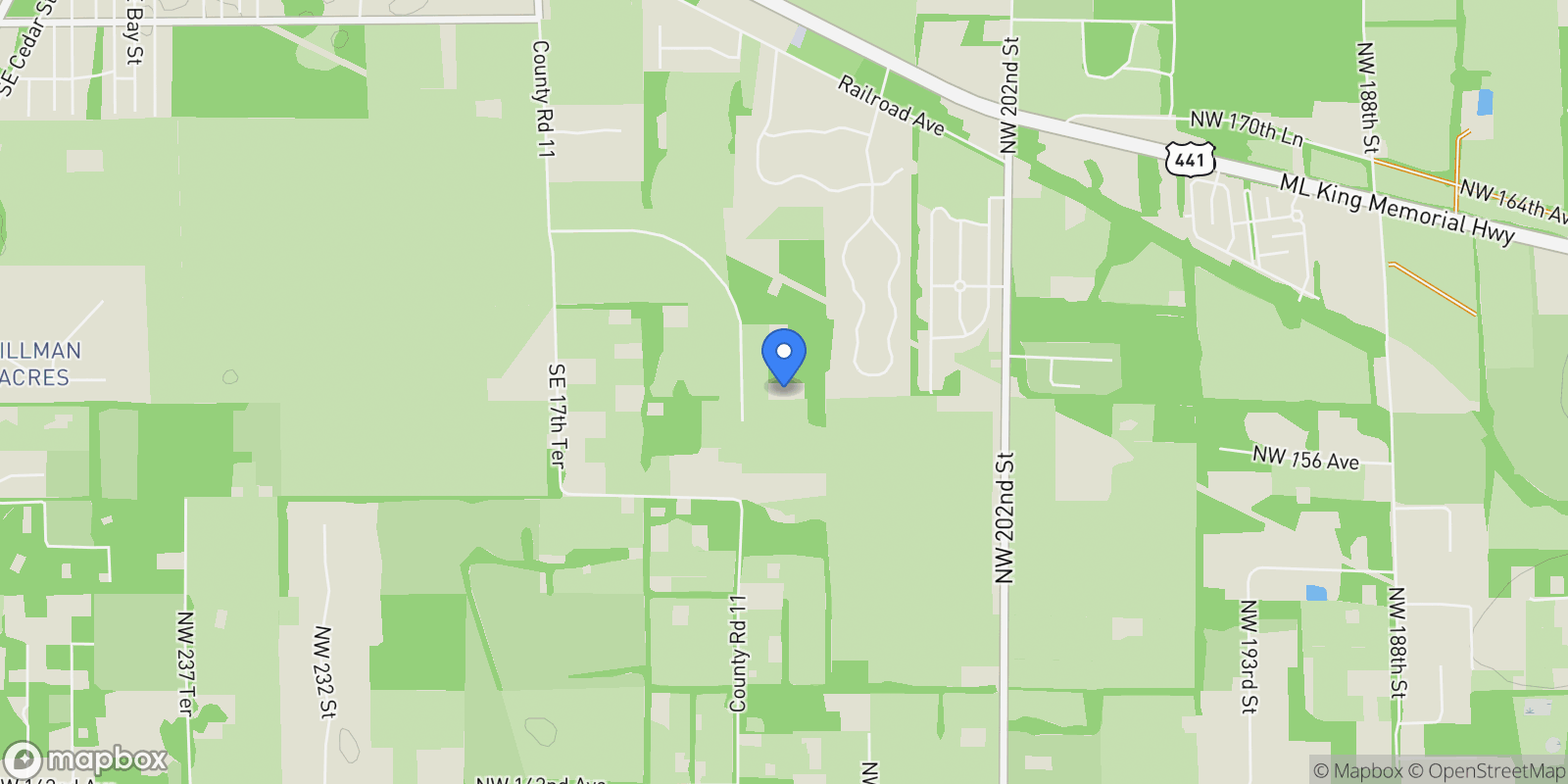 Map showing 21328 NW 165TH AVENUE, HIGH SPRINGS, FL 32643, High Springs, Florida, United States.