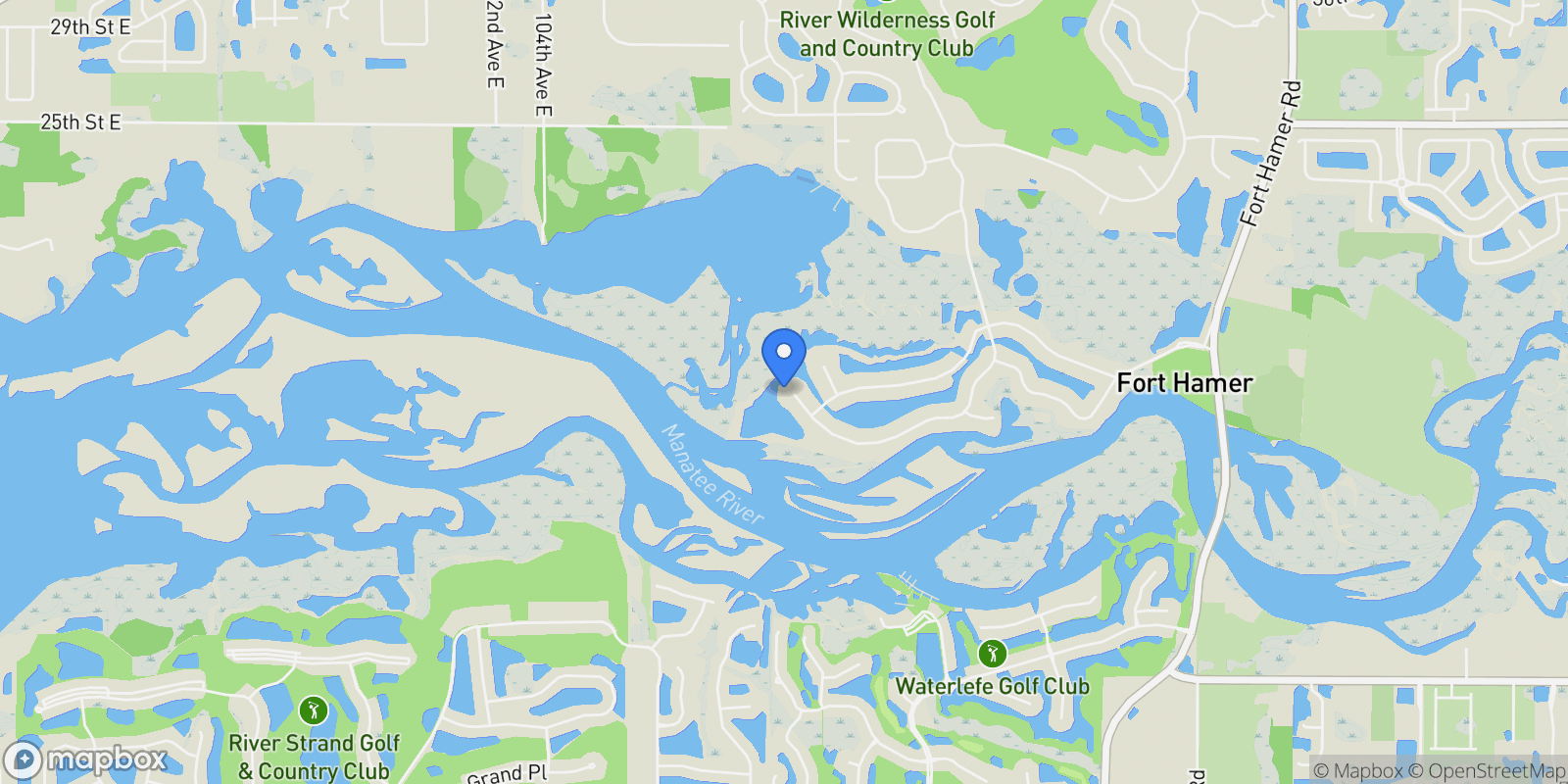Map showing 1506 RIO VISTA TERRACE, PARRISH, FL 34219, Parrish, Florida, United States.