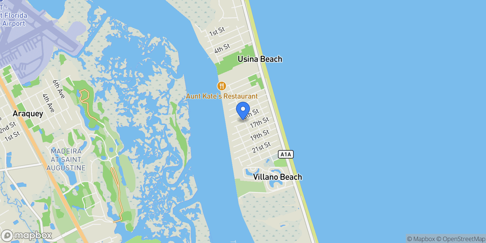Map showing 3951 MYRTLE, ST AUGUSTINE, FL 32084, St. Augustine, Florida, United States.