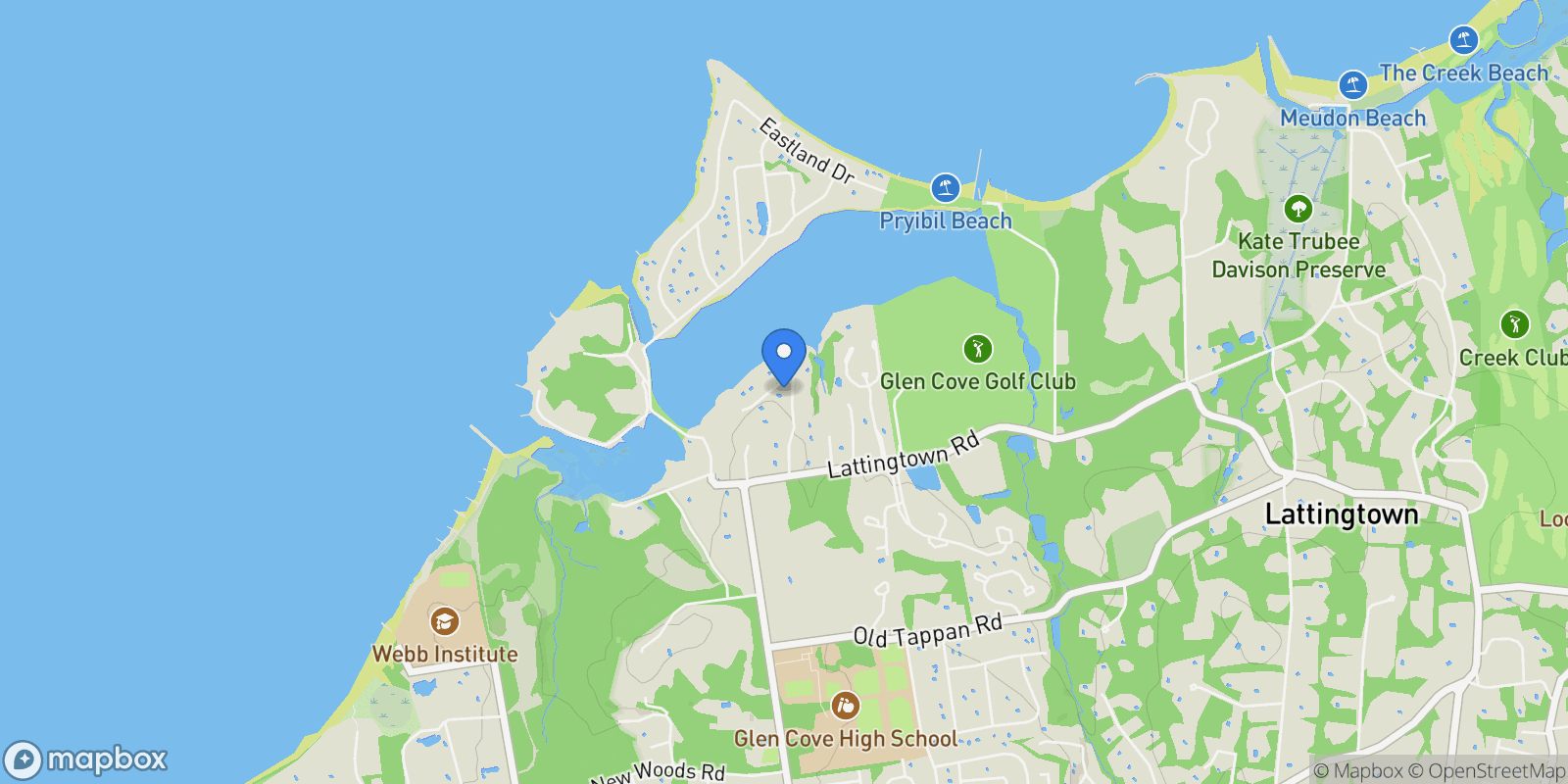 Map showing 9 Beatrice Lane, Glen Cove, NY, 11542, USA, Glen Cove, New York, United States.
