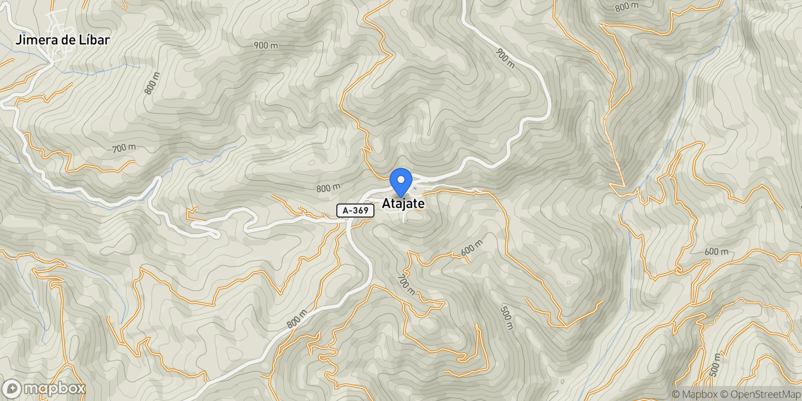 Map showing 29494 Atajate, Málaga, Spain, Atajate, Andalusia, Spain.