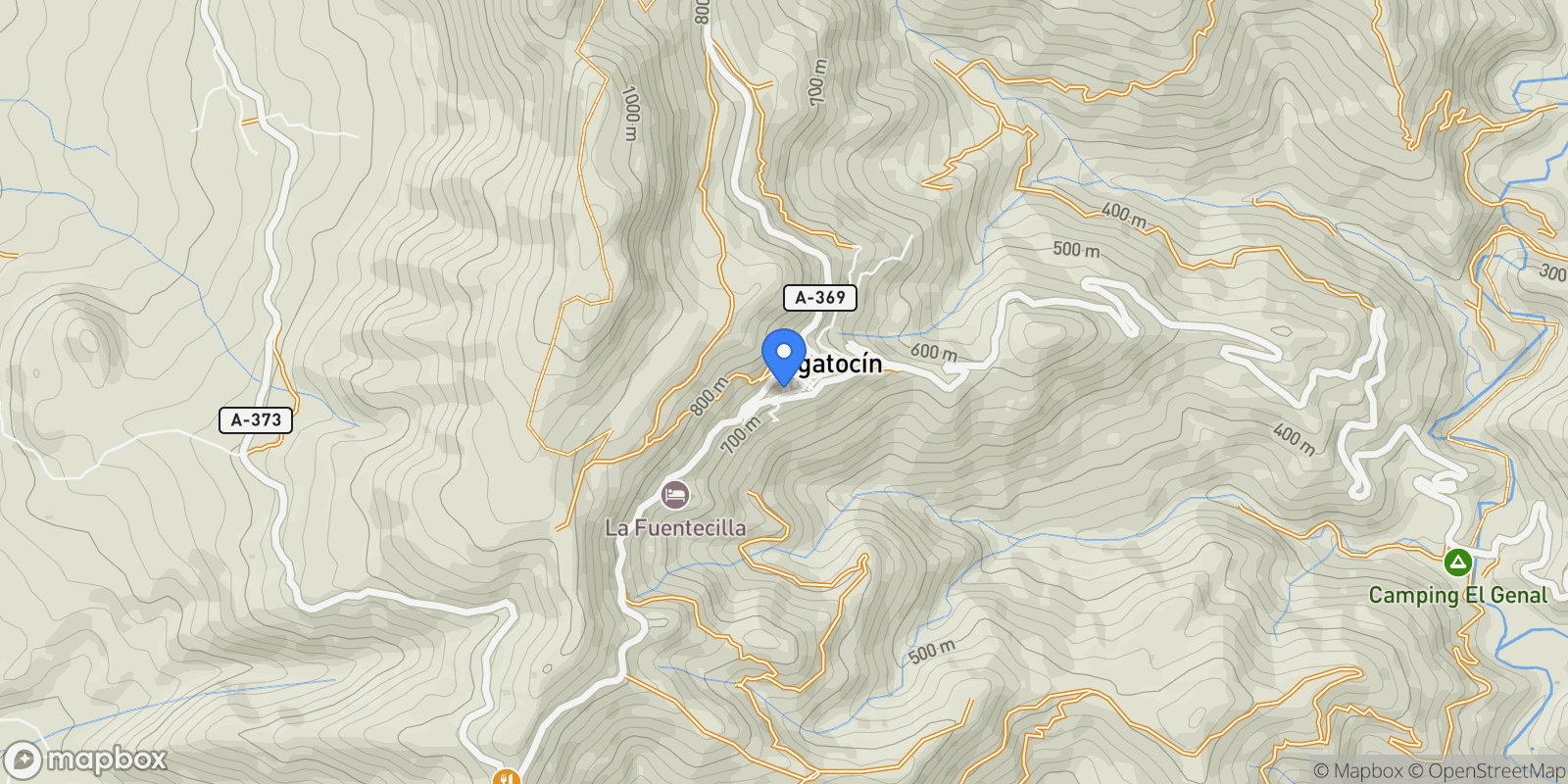 Map showing 29491 Algatocín, Málaga, Spain, Algatocin, Andalusia, Spain.