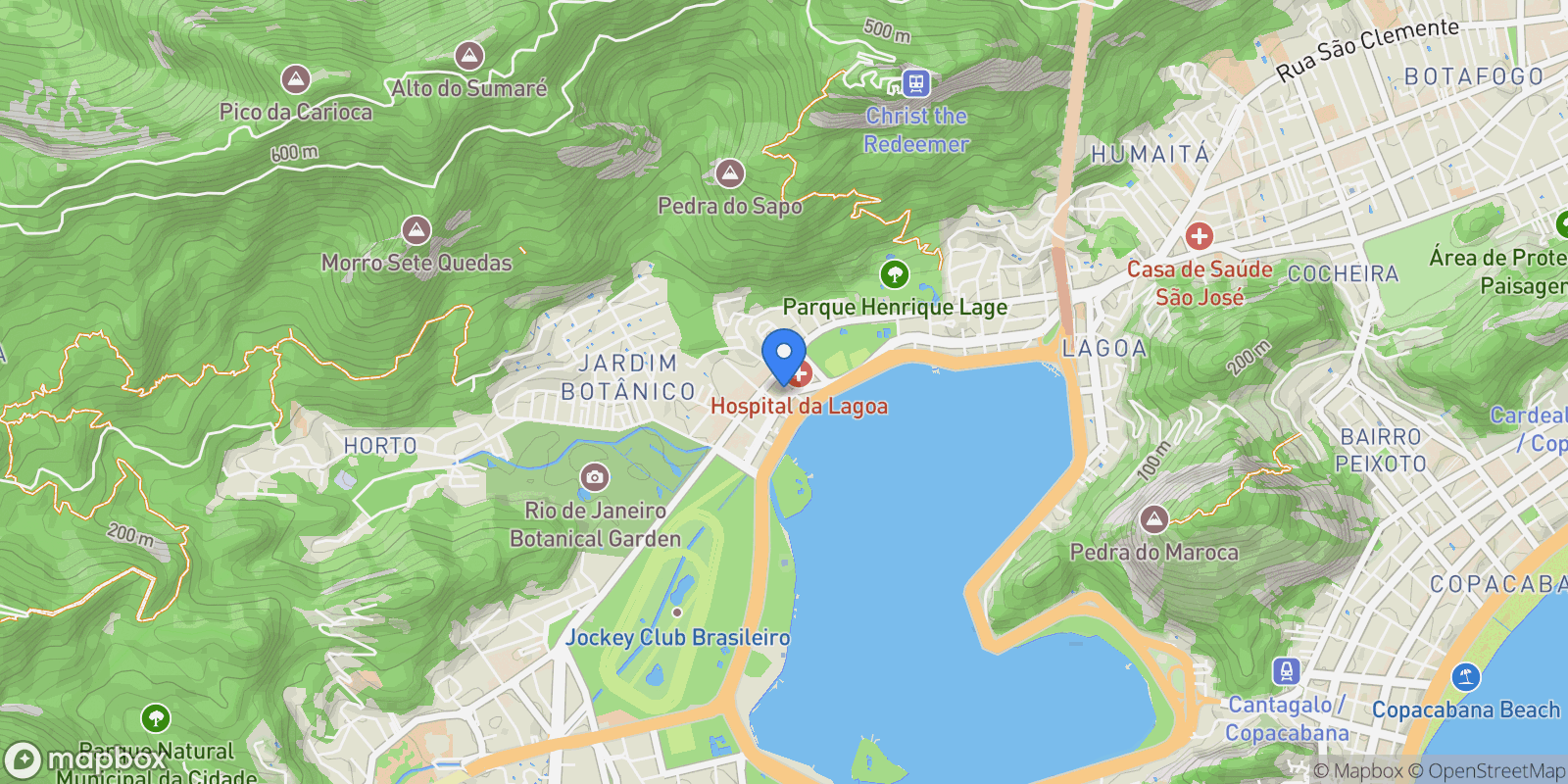 Map showing Lineu de Paula Machado 708, RJ, Rio de Janeiro, State of Rio de Janeiro, Brazil.