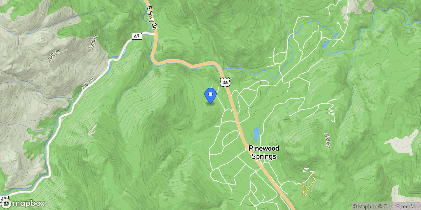 Map showing 95 Choctaw Road, Lyons, Colorado, United States.