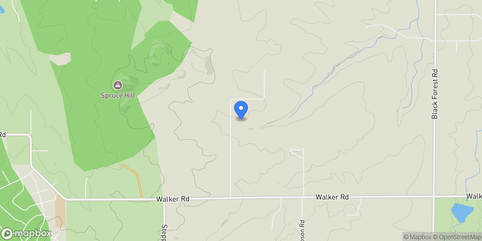 Map showing 18575 Brown Road, Colorado Springs, CO 80908, Colorado Springs, Colorado, United States.