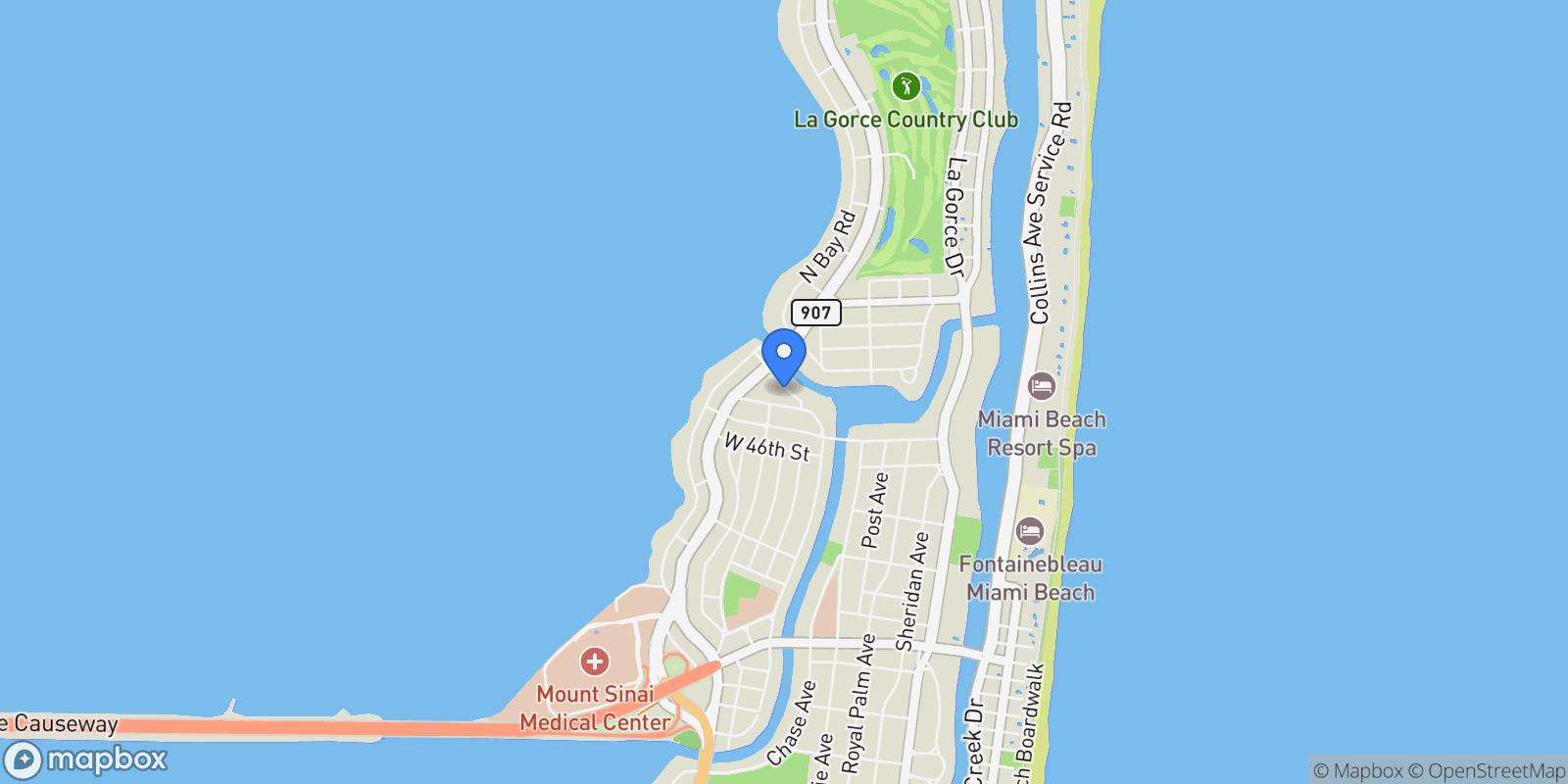 Map showing 1031 W 48th st, Miami Beach, Florida, United States.