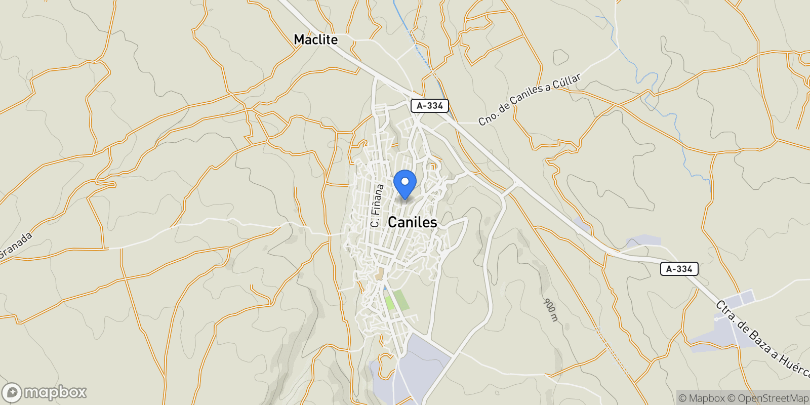 Map showing 18810 Caniles, Granada, Spain, Caniles, Andalusia, Spain.