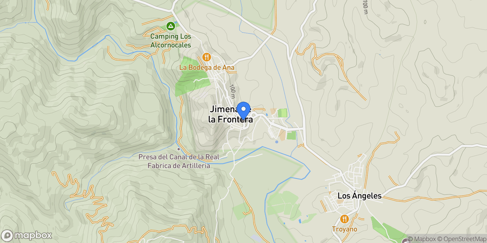 Map showing 11330 Jimena de la Frontera, Cádiz, Spain, Jimena de la Frontera, Andalusia, Spain.
