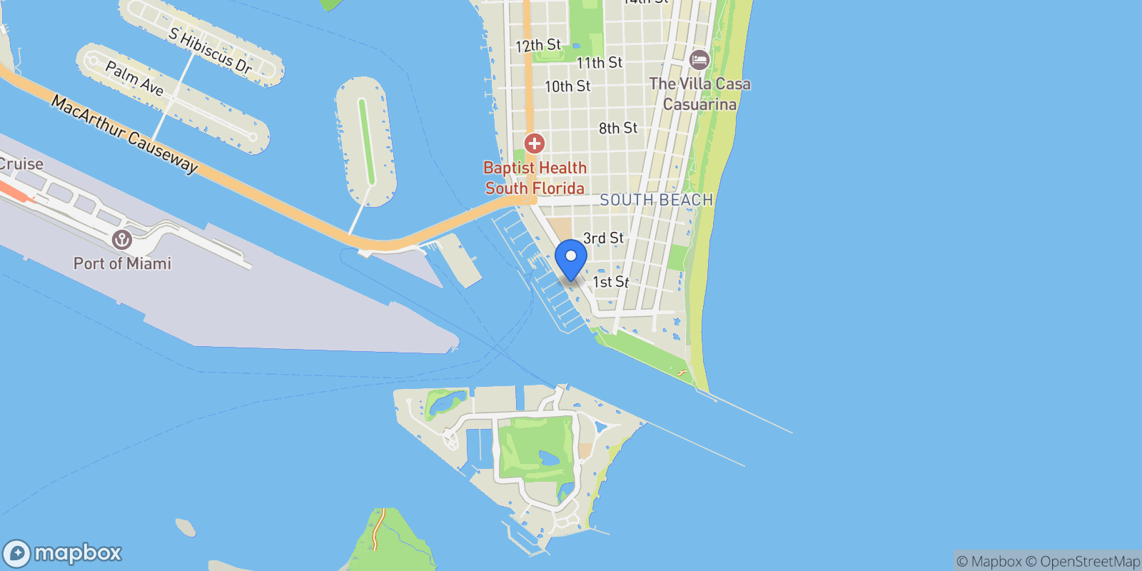 Map showing 90 Alton Rd 1-TH, Miami Beach, Florida, United States.
