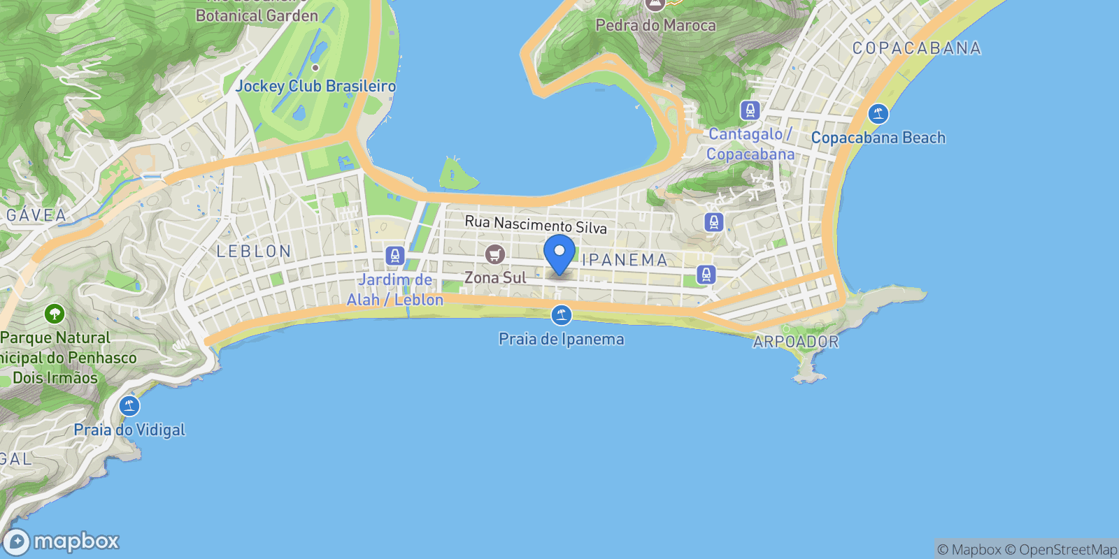 Map showing R. Prudente de Morais, 1000 - Ipanema, Rio de Janeiro - RJ, 22420-040, Brazil, Rio de Janeiro, State of Rio de Janeiro, Brazil.