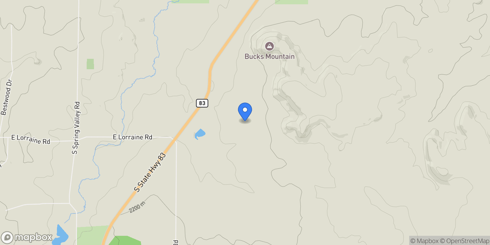 Map showing 14252 S Highway 83, Larkspur, CO 80118, Larkspur, Colorado, United States.