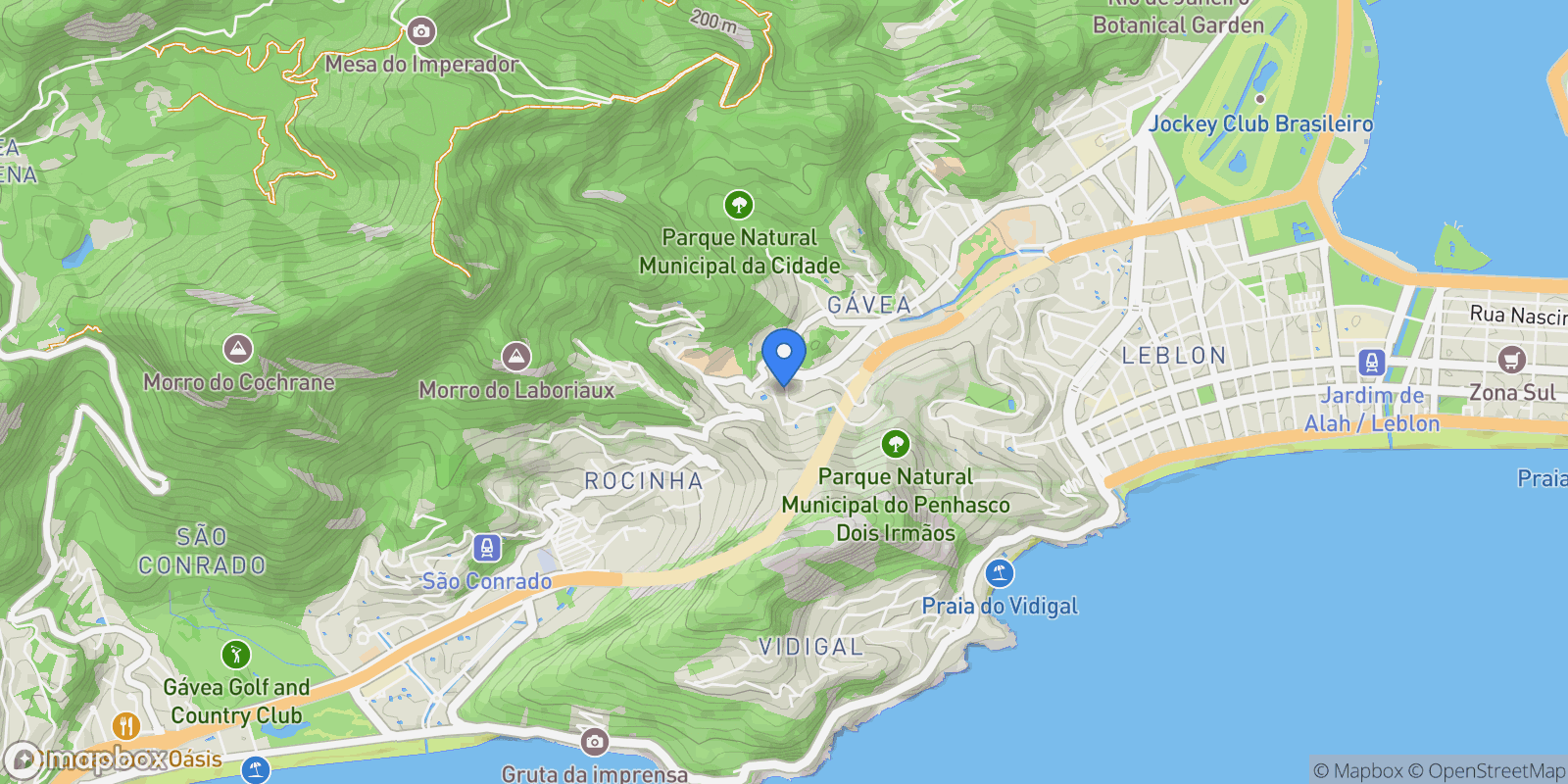 Map showing Sérgio Porto 12, RJ, Rio de Janeiro, State of Rio de Janeiro, Brazil.
