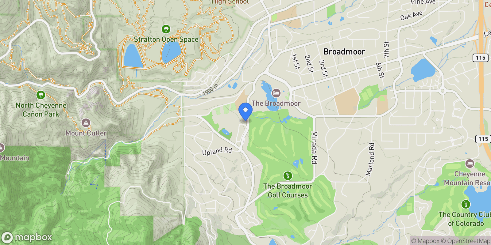 Map showing 744 Count Pourtales Drive, Colorado Springs, CO 80906, Colorado Springs, Colorado, United States.