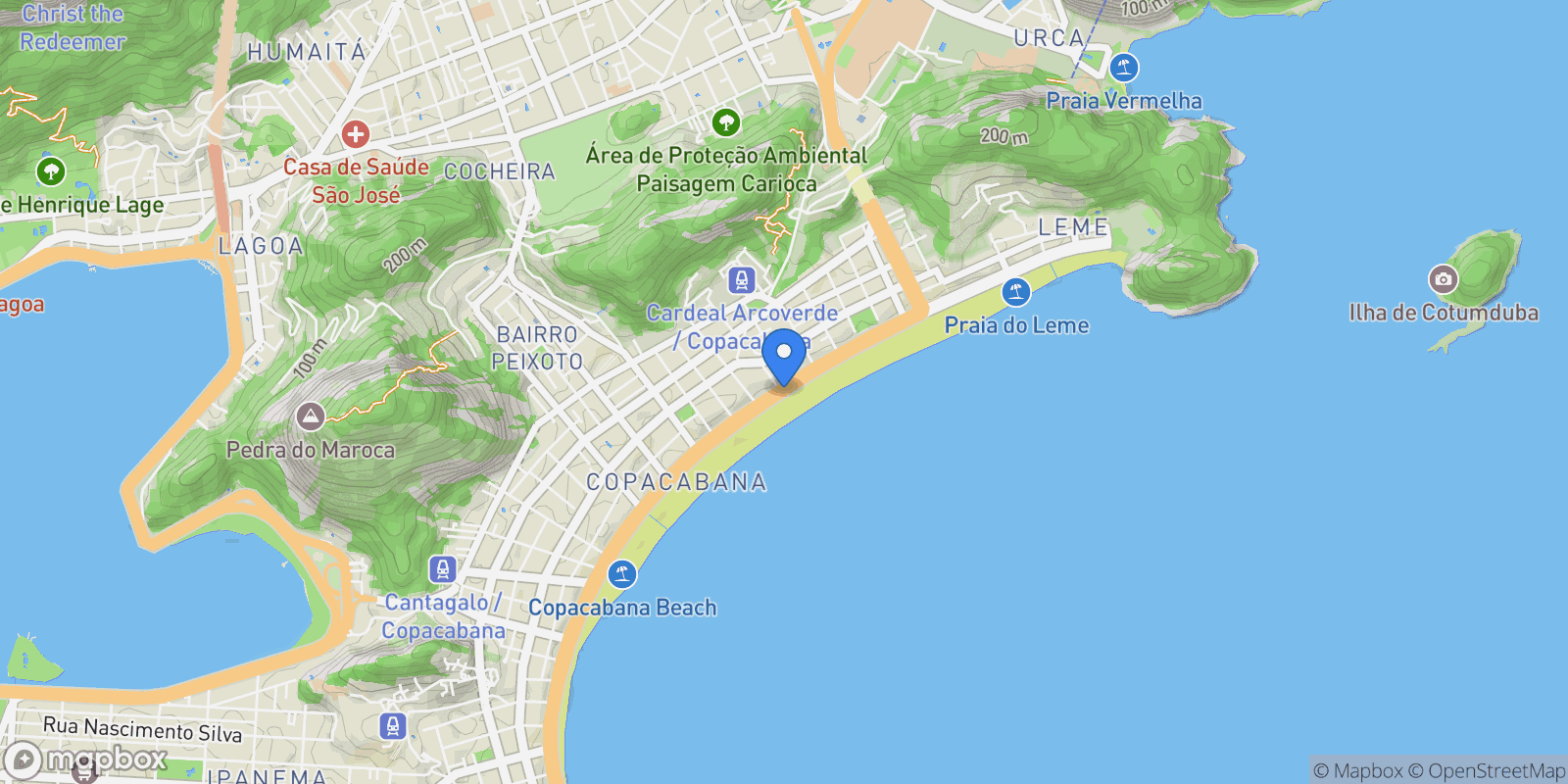 Map showing Atlântica 3786, RJ, Rio de Janeiro, State of Rio de Janeiro, Brazil.