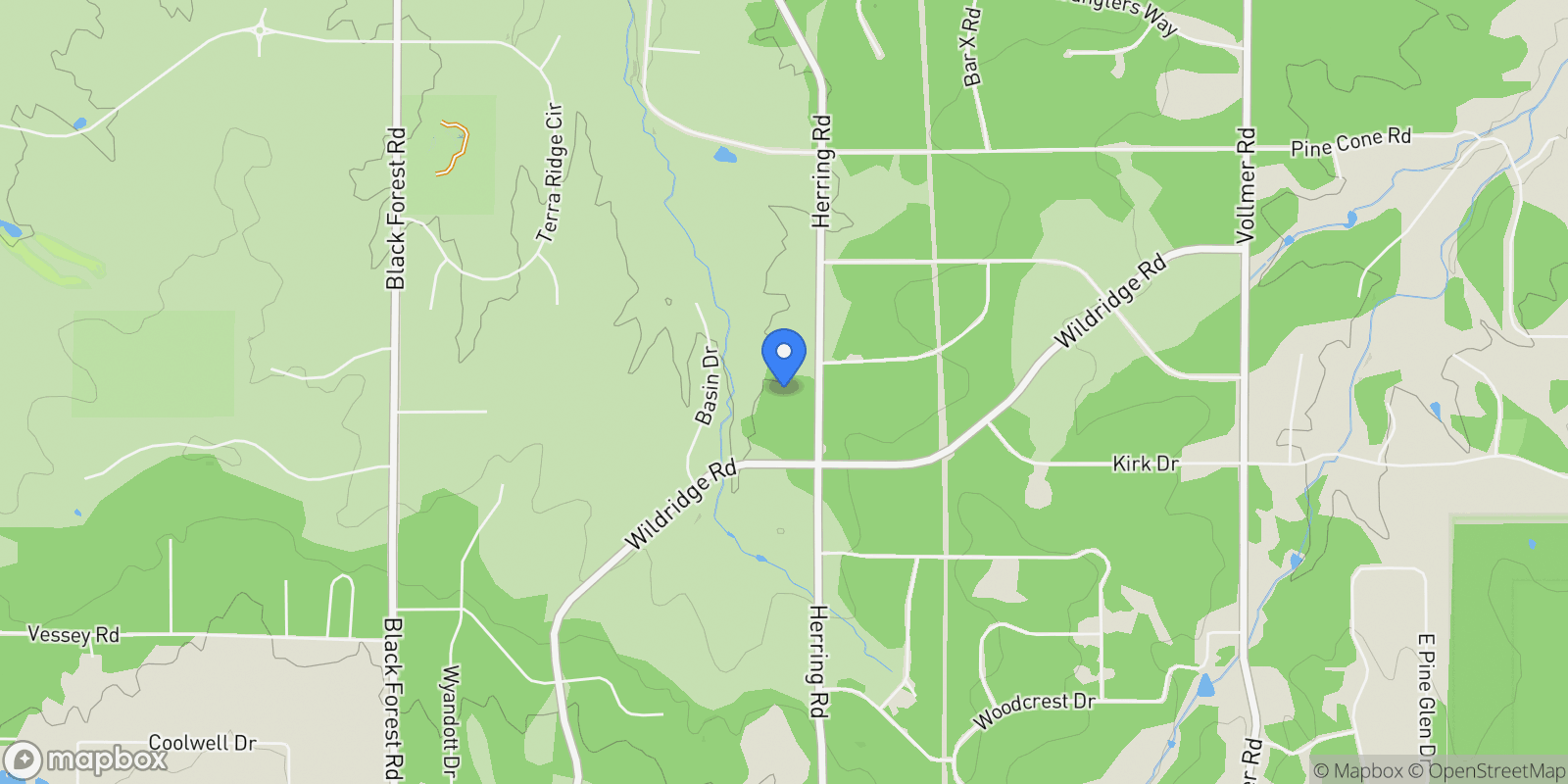 Map showing 14810 Herring Road, Colorado Springs, CO 80908, Colorado Springs, Colorado, United States.