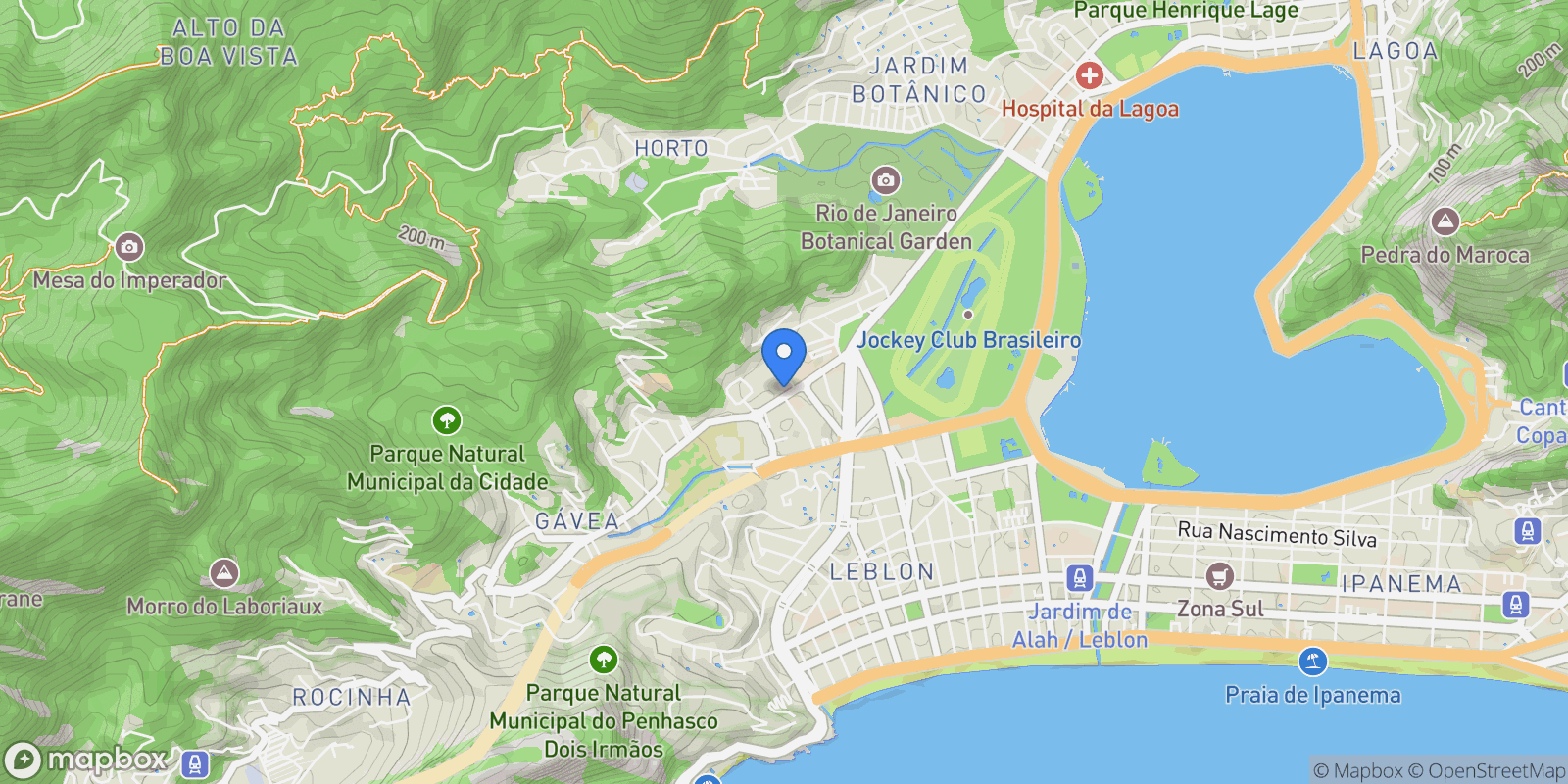 Map showing Marquês de São Vicente 86, RJ, Rio de Janeiro, State of Rio de Janeiro, Brazil.