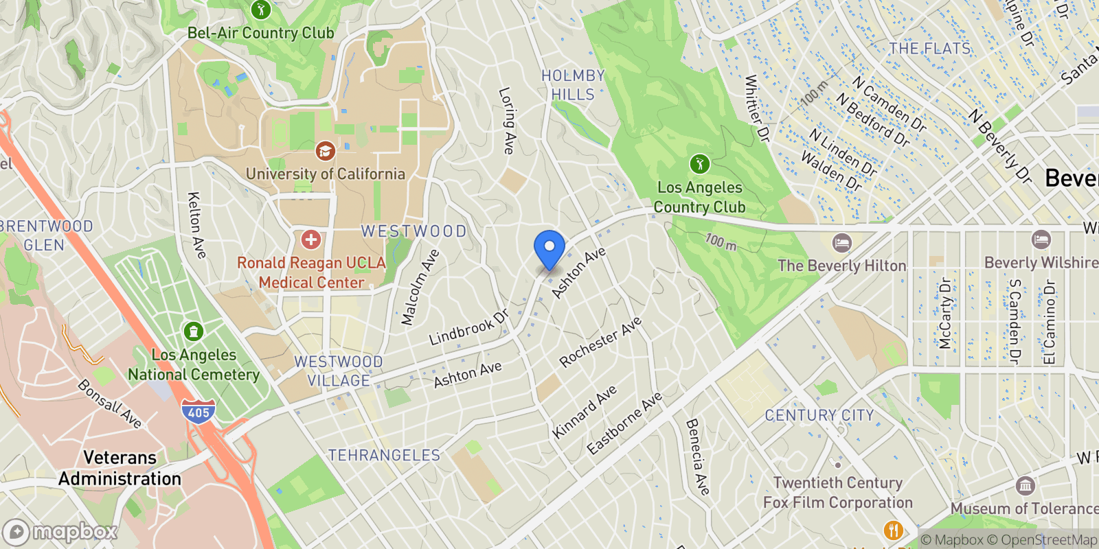 Map showing 10490 Wilshire Boulevard 604, Los Angeles, California, United States.