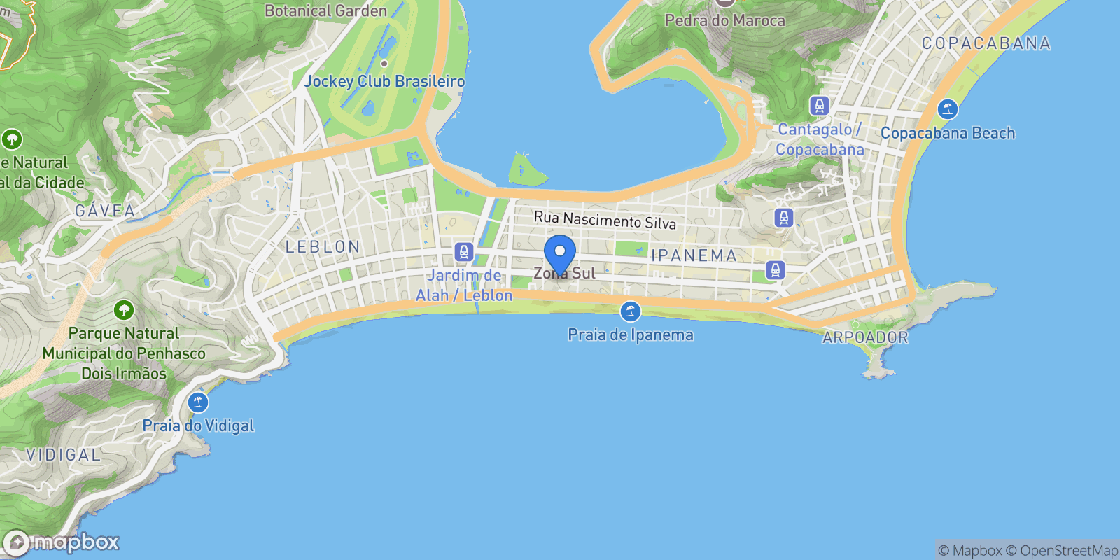 Map showing Prudente de Morais 1415, RJ, Rio de Janeiro, State of Rio de Janeiro, Brazil.
