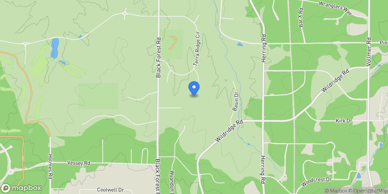 Map showing 7154 Marshbern Court, Colorado Springs, CO 80908, Colorado Springs, Colorado, United States.
