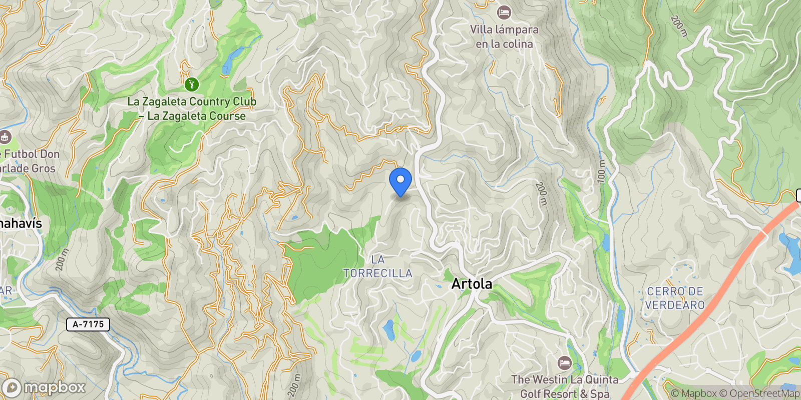 Map showing La Zagaleta, Benahavis, Andalusia.