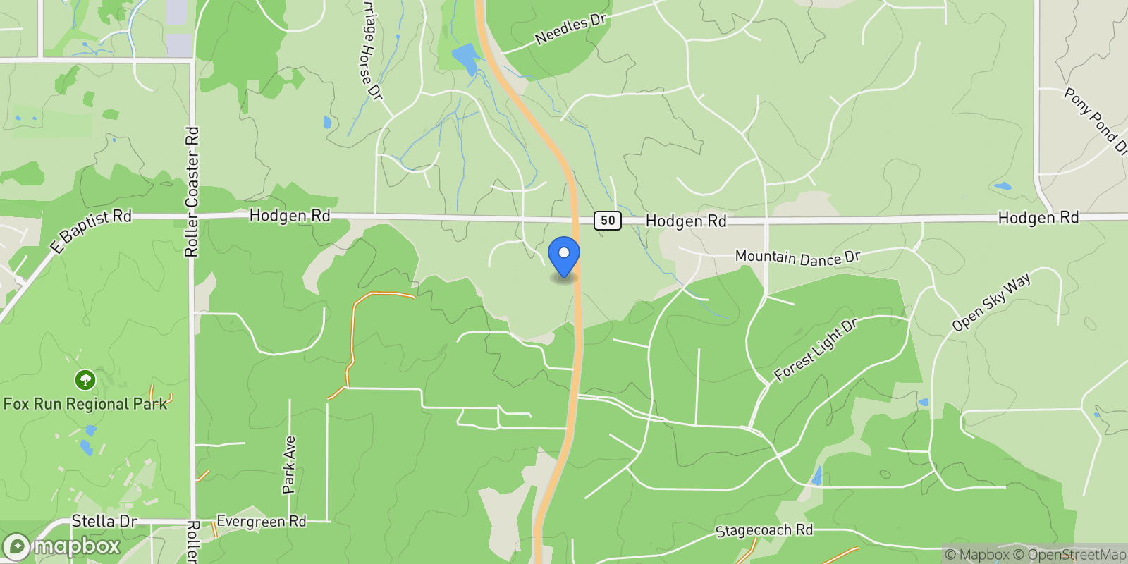Map showing 16315 Cherry Crossing Drive, Colorado Springs, CO 80921, Colorado Springs, Colorado, United States.
