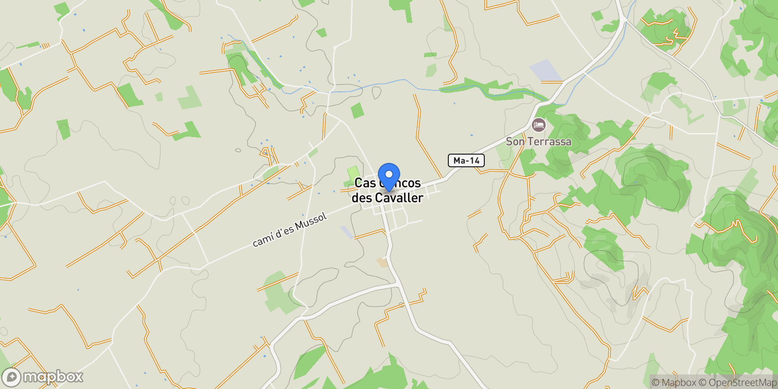 Map showing Mallorca, Felanitx, Balearic Islands, Spain.