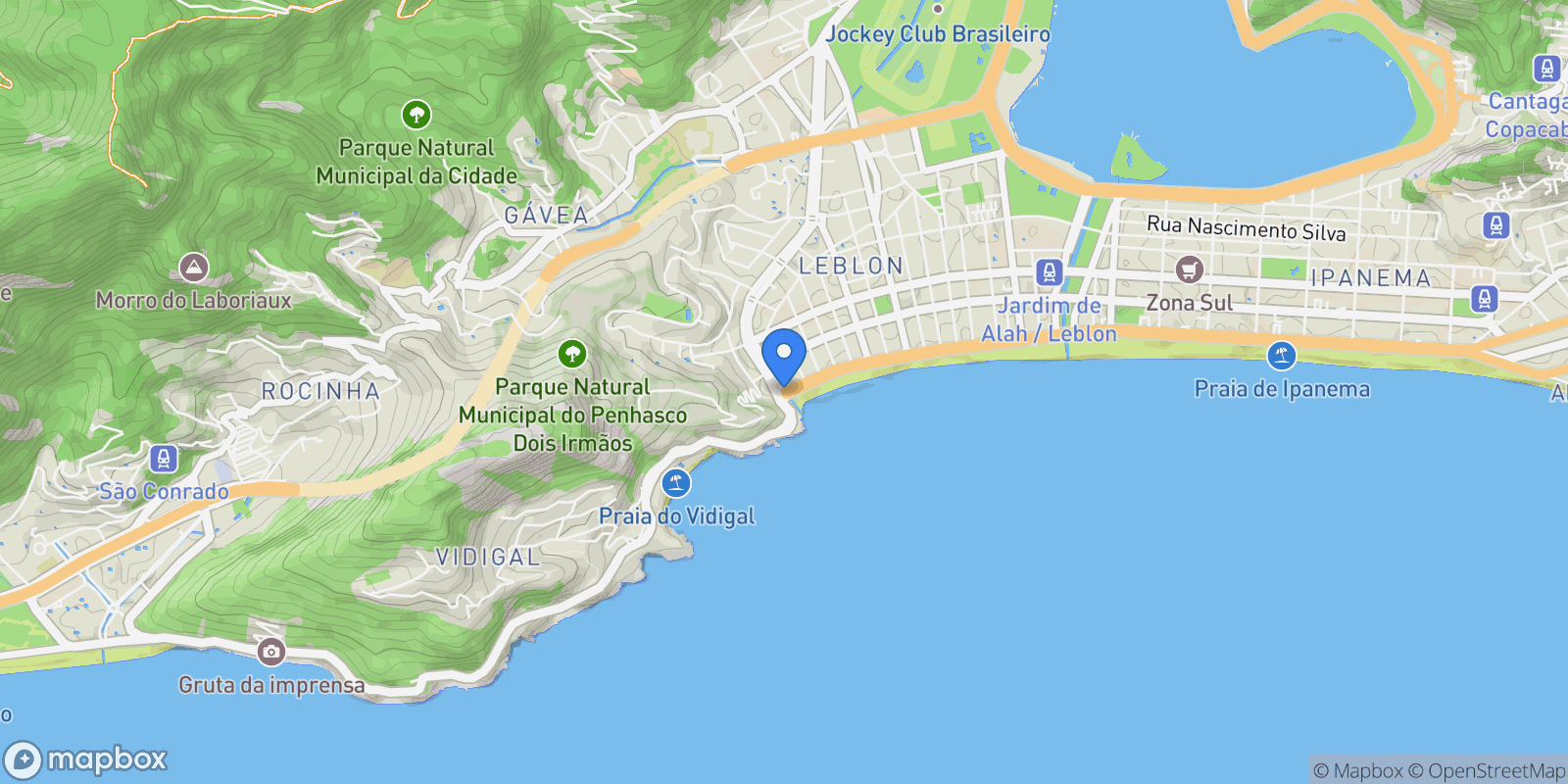 Map showing Delfim Moreira 558, RJ, Rio de Janeiro, State of Rio de Janeiro, Brazil.