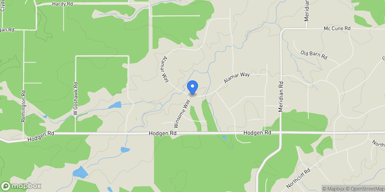 Map showing 10697 Alamar Way, Colorado Springs, CO 80908, Colorado Springs, Colorado, United States.