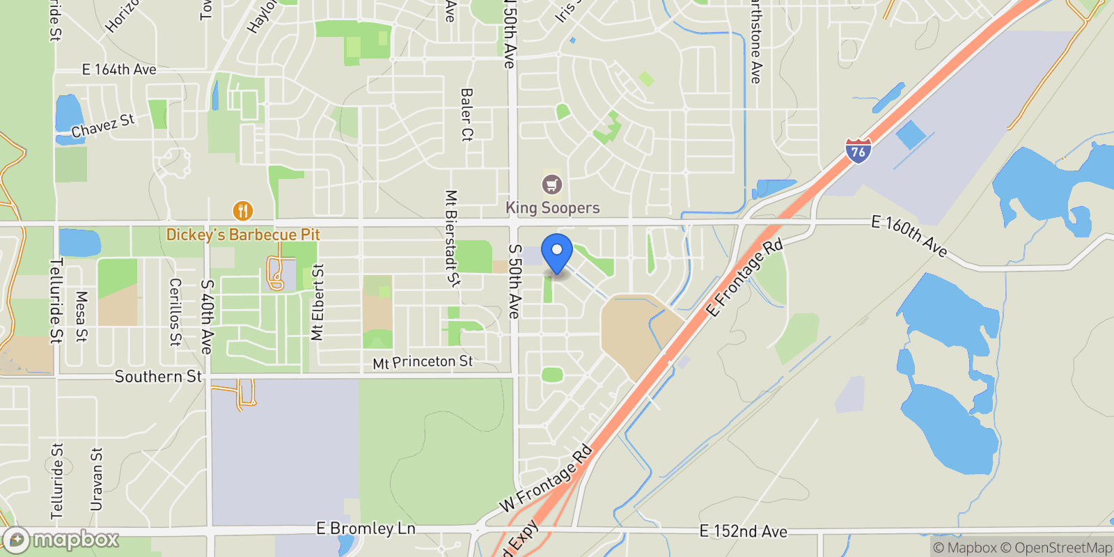 Map showing 144th Avenue, Brighton, CO 80601, Brighton, Colorado, United States.