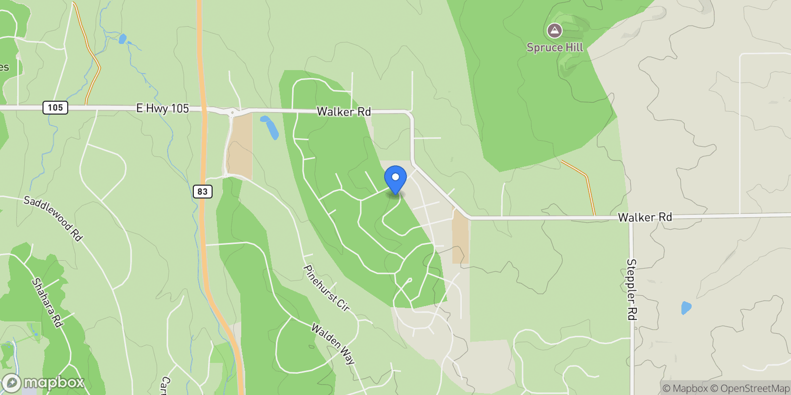 Map showing 18190 Bakers Farm Road, Colorado Springs, CO 80908, Colorado Springs, Colorado, United States.