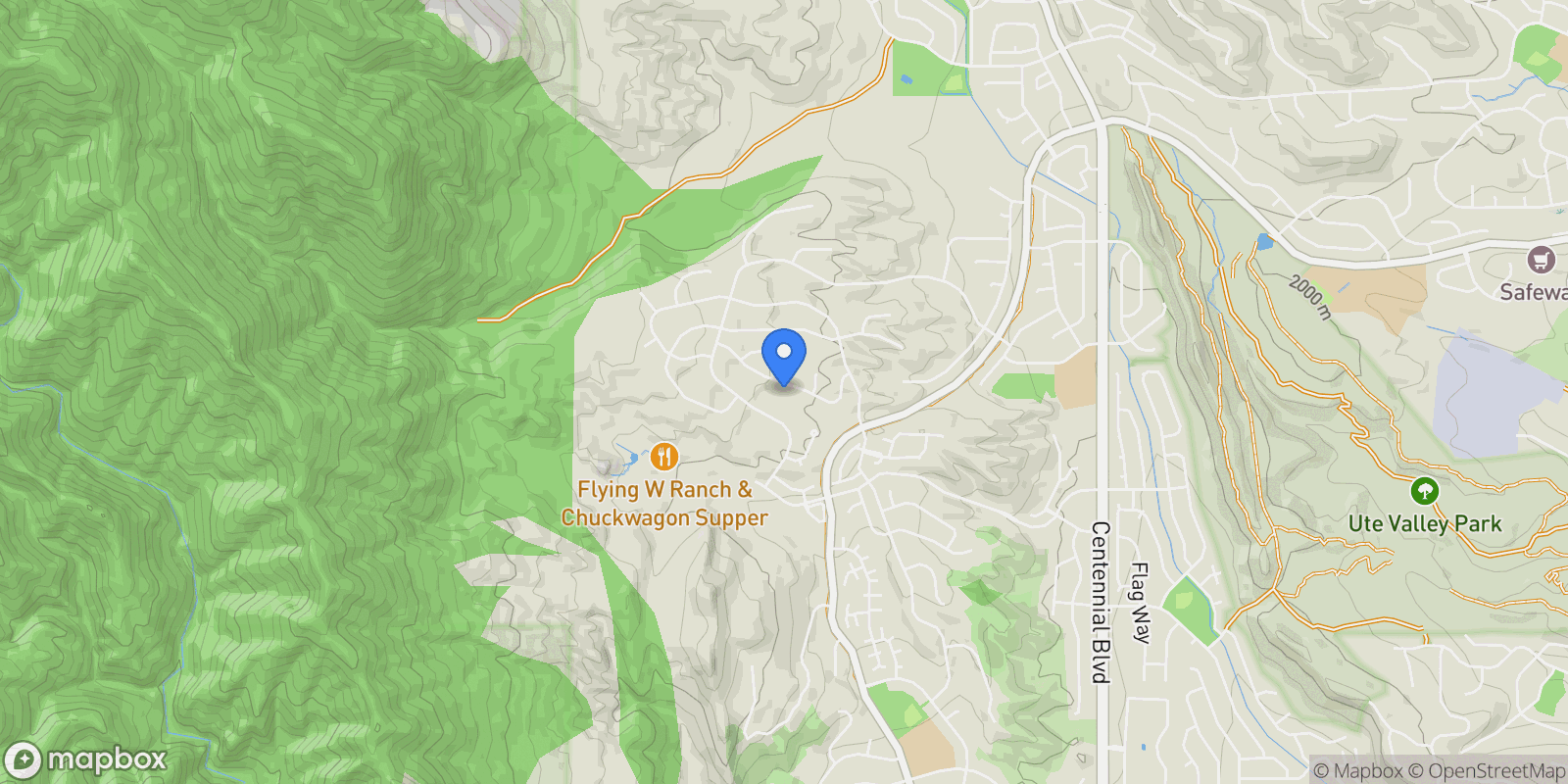 Map showing 2605 Tamora Way, Colorado Springs, CO 80919, Colorado Springs, Colorado, United States.