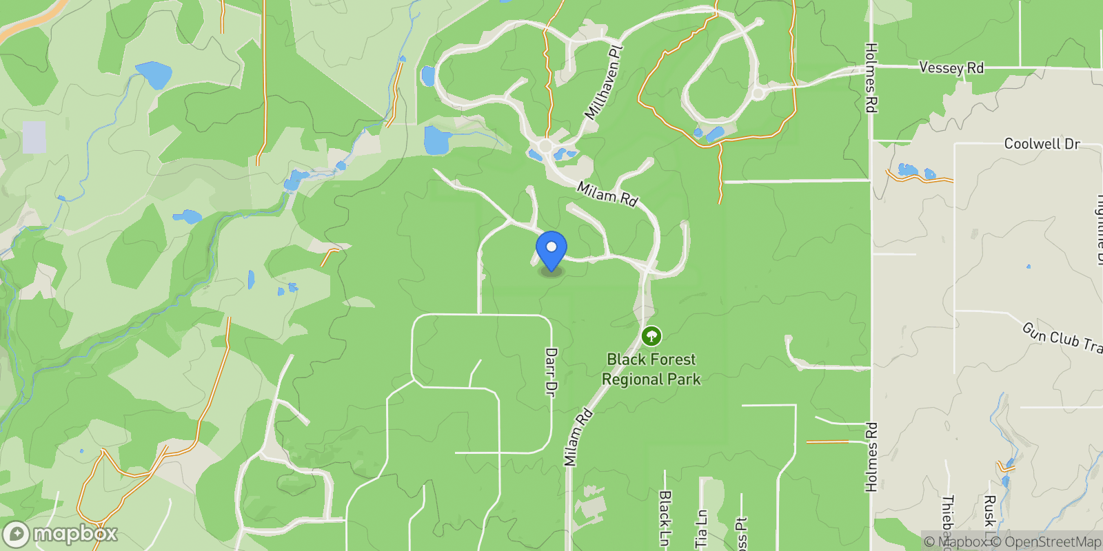 Map showing 13585 Lauriston Place, Colorado Springs, CO 80908, Colorado Springs, Colorado, United States.