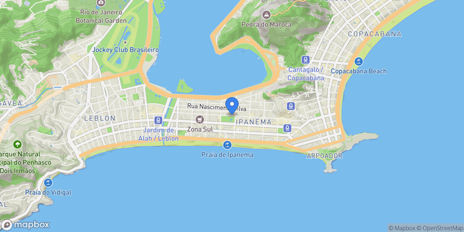 Map showing Barão da Torre 271, RJ, Rio de Janeiro, State of Rio de Janeiro, Brazil.