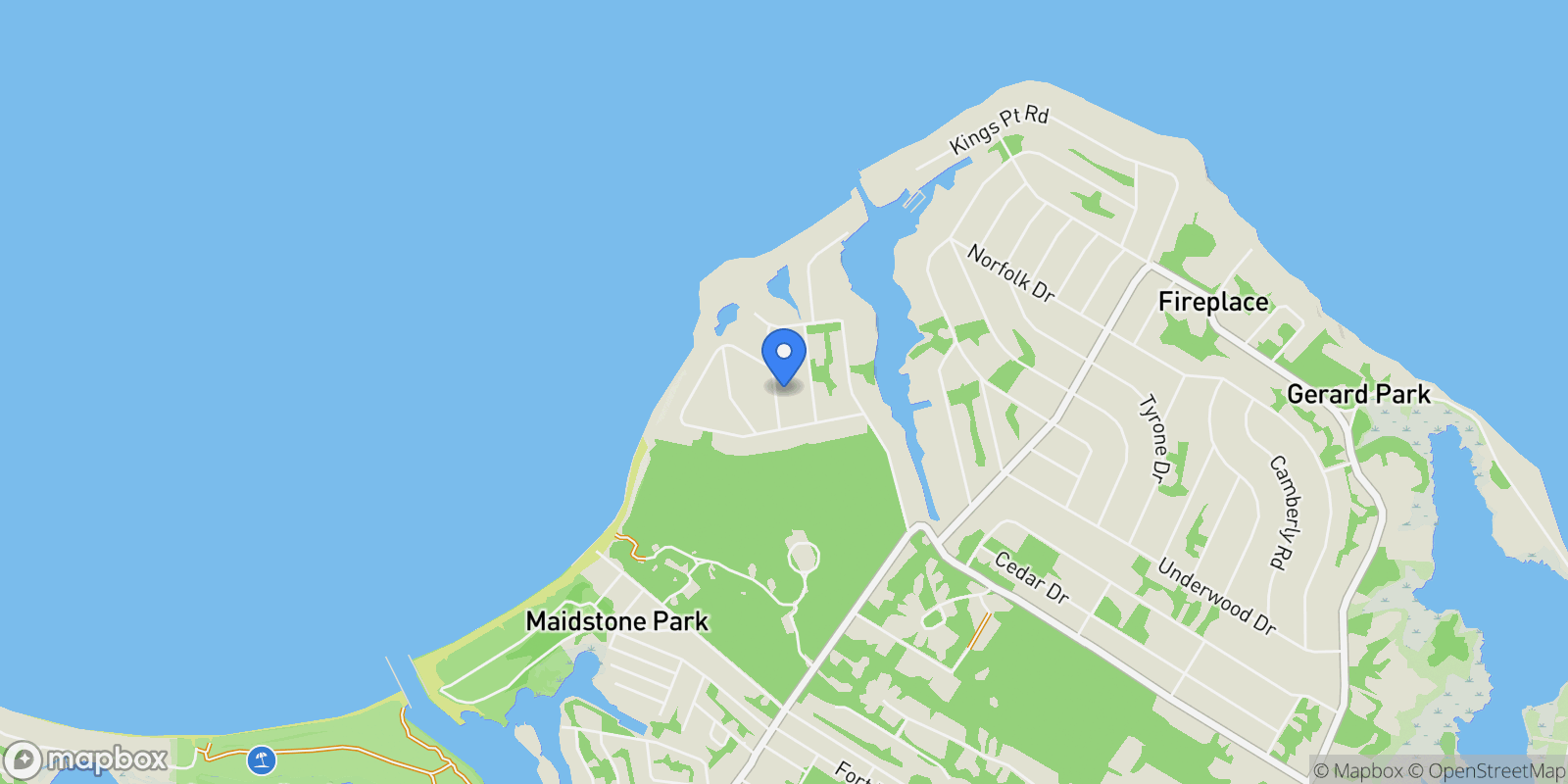 Map showing 13 Orkney Road , East Hampton, NY 11937, Springs, New York, United States.
