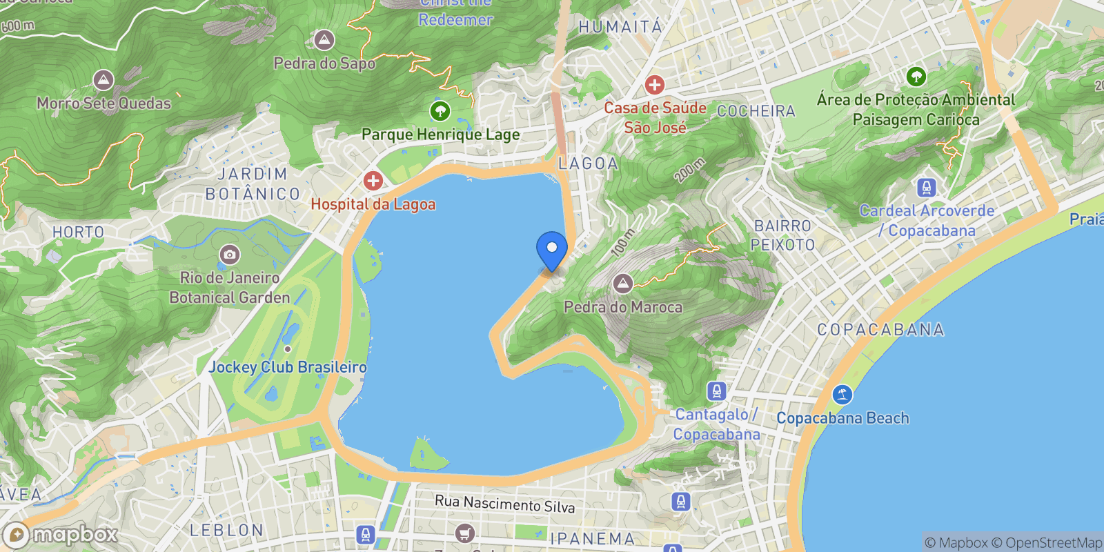 Map showing Epitácio Pessoa 4376, RJ, Rio de Janeiro, State of Rio de Janeiro, Brazil.