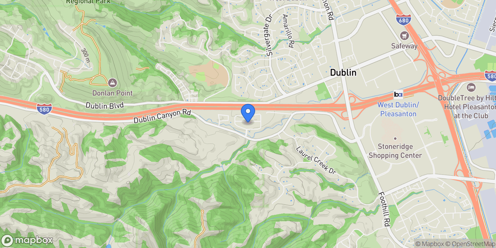 Map showing 7875 Canyon Meadow Circle, Apt C, Pleasanton, CA 94588, Pleasanton, California, United States.