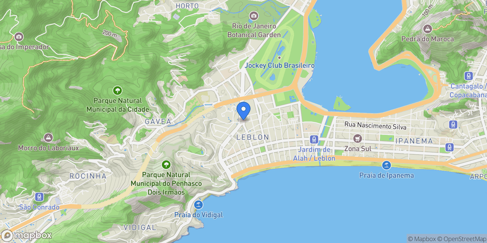 Map showing Desembargador Alfredo Russel 50, RJ, Rio de Janeiro, State of Rio de Janeiro, Brazil.