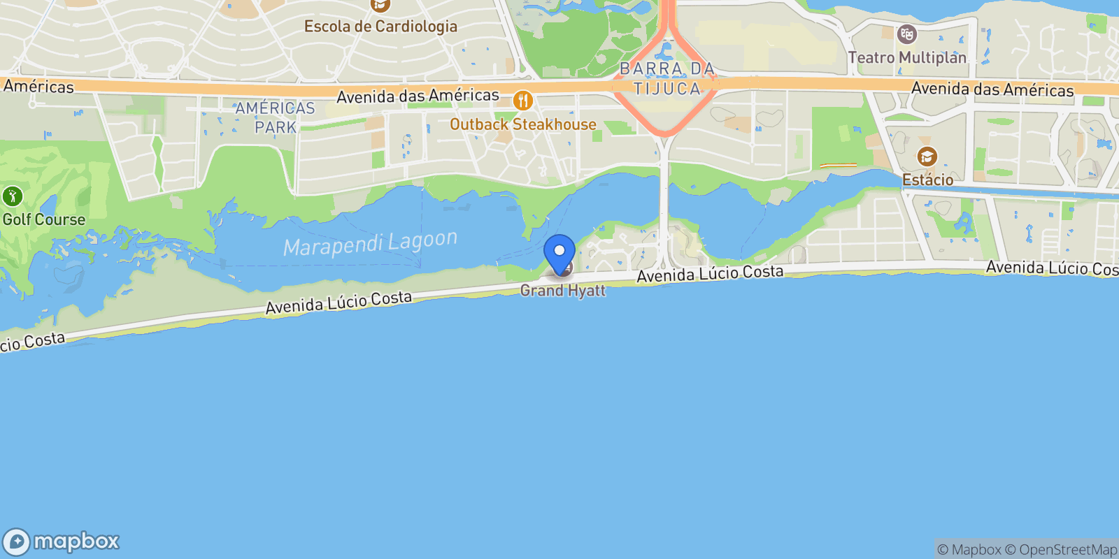 Map showing Lúcio Costa 2360, RJ, Rio de Janeiro, State of Rio de Janeiro, Brazil.