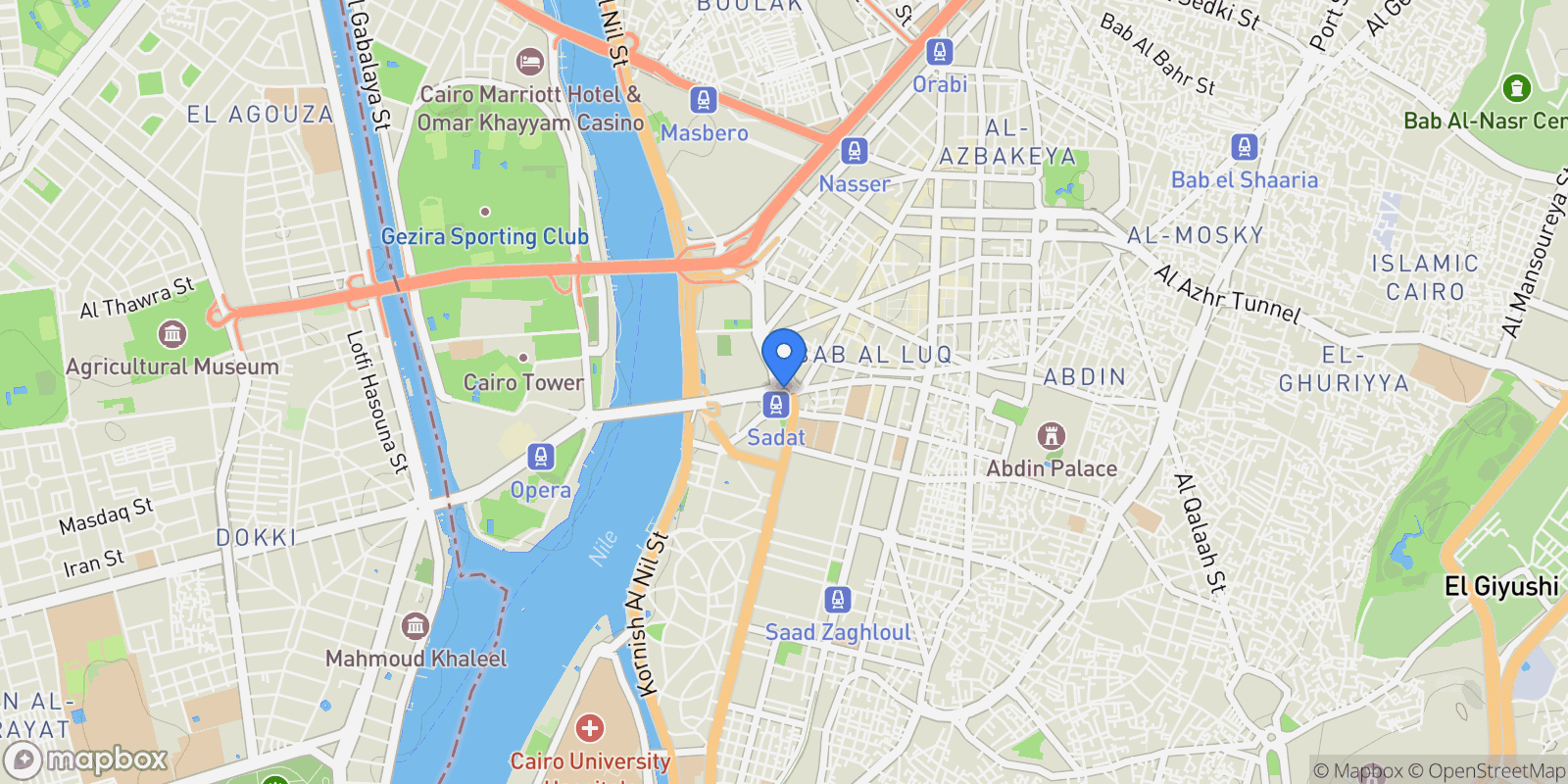 Map showing Cairo, GZ, Cairo, Cairo Governorate, Egypt.