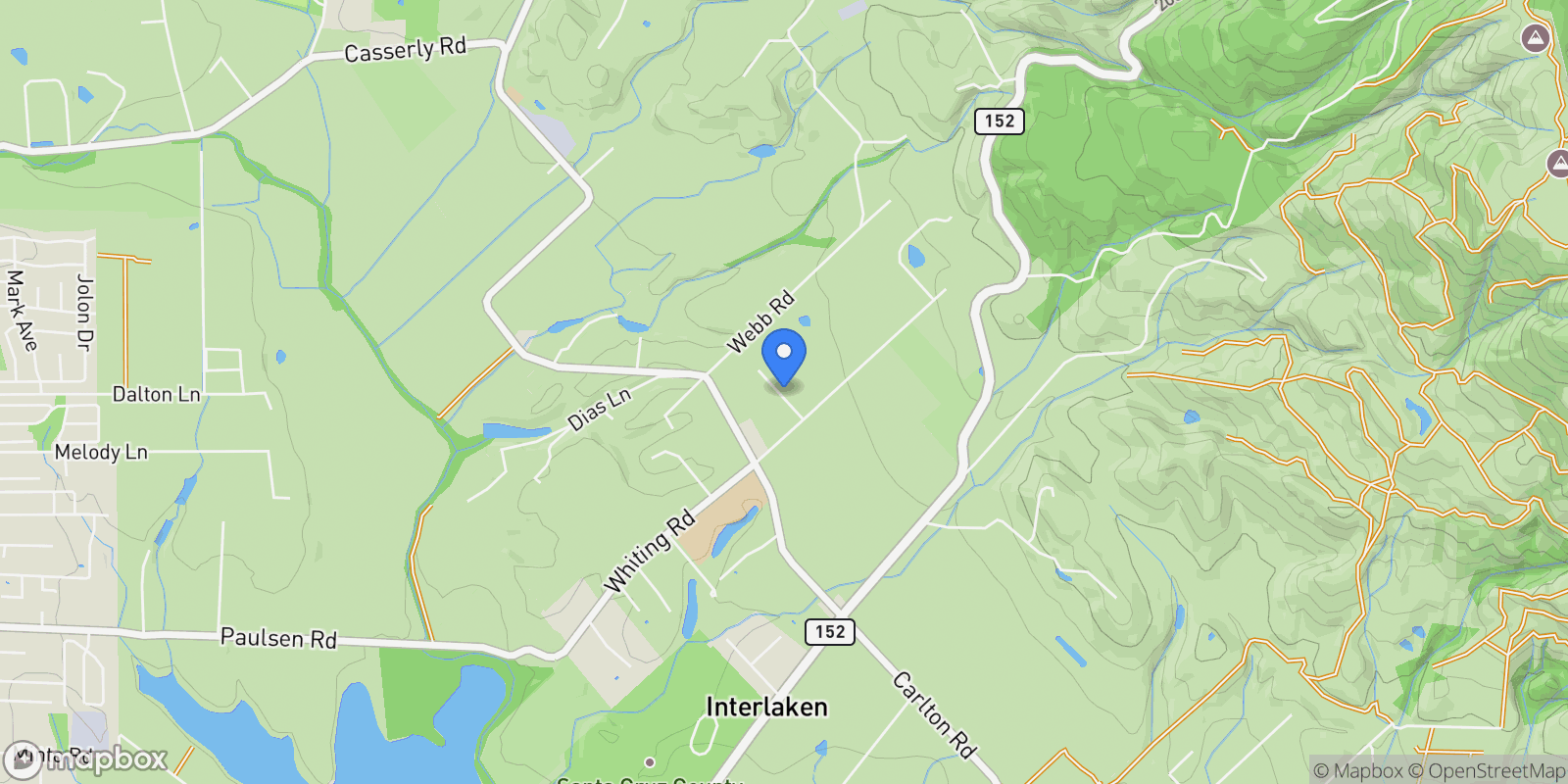 Map showing 22 Heiner Road, Watsonville, CA 95076, Watsonville, California, United States.