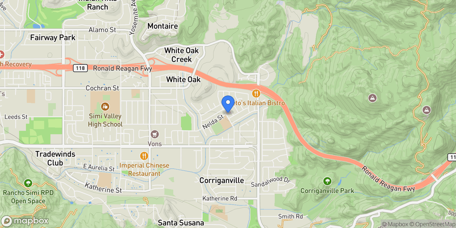 Map showing 2224 Alscot Avenue, Simi Valley, CA 93063, Simi Valley, California, United States.