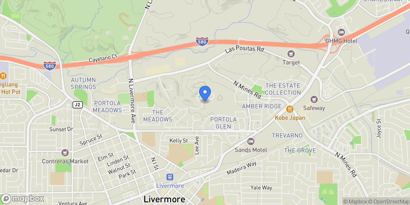 Map showing 984 Waverly Cmn, Livermore, California, United States.