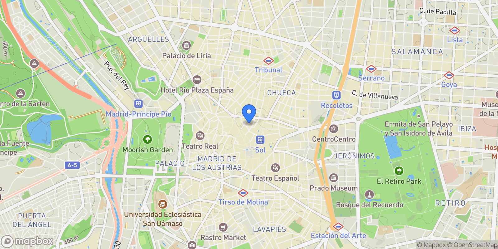 Map showing Calle de Chinchilla, 4, Centro, 28013 Madrid, Spain, Centro, Madrid, Spain.