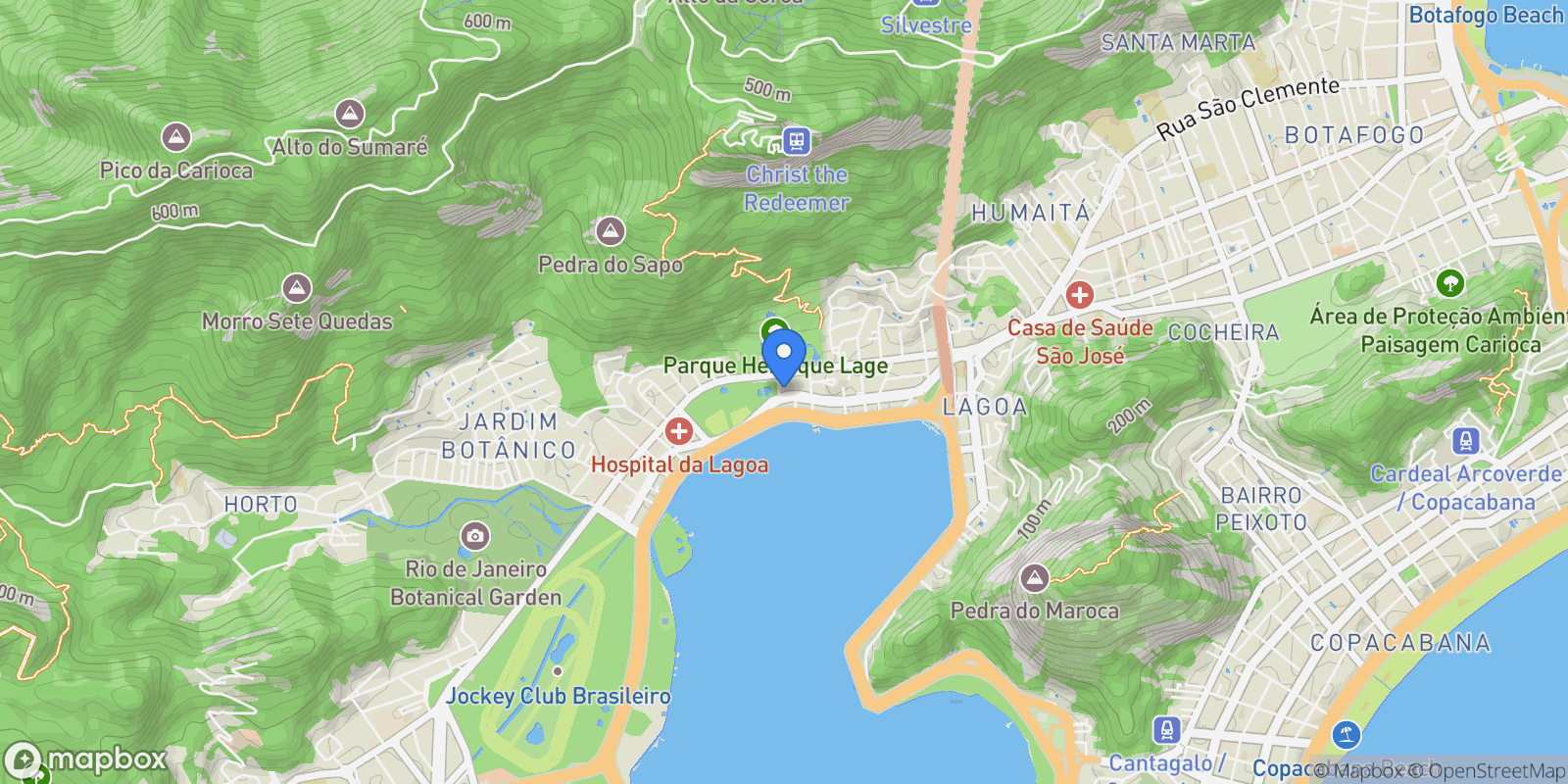 Map showing Lineu de Paula Machado 104, RJ, Rio de Janeiro, State of Rio de Janeiro, Brazil.