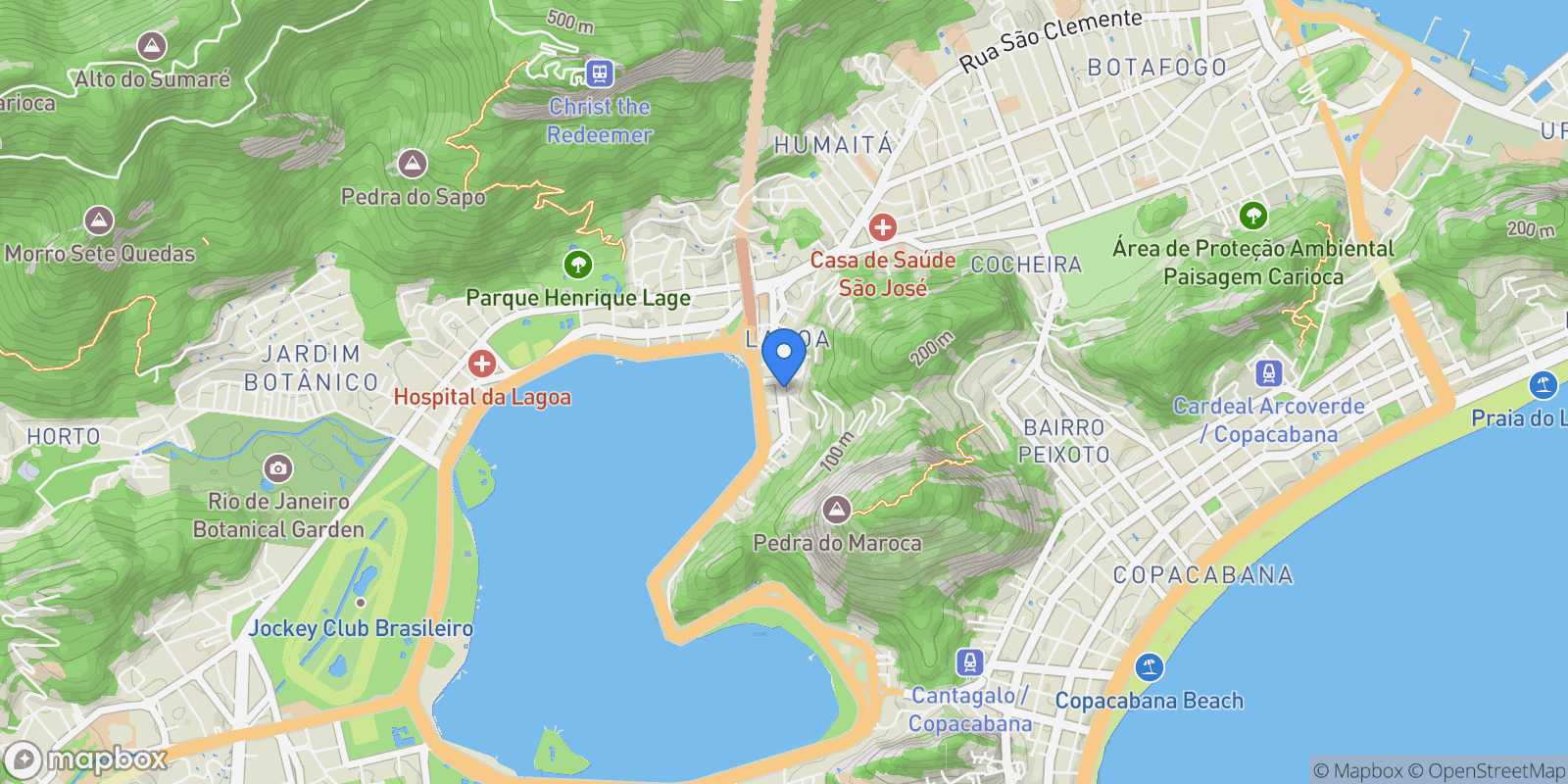 Map showing Sacopa 711, RJ, Rio de Janeiro, State of Rio de Janeiro, Brazil.