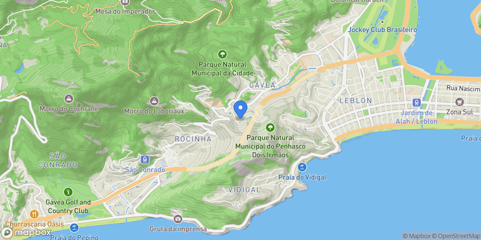 Map showing Sérgio Porto 23, RJ, Rio de Janeiro, State of Rio de Janeiro, Brazil.