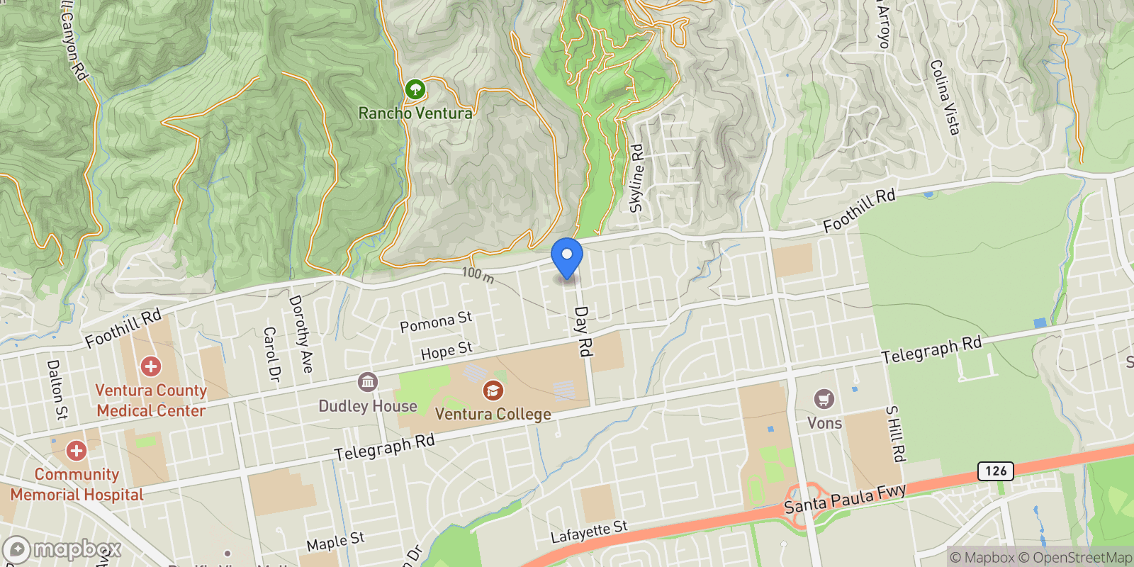Map showing 412 Dayloma Avenue , Ventura, CA 93003, Ventura, California, United States.